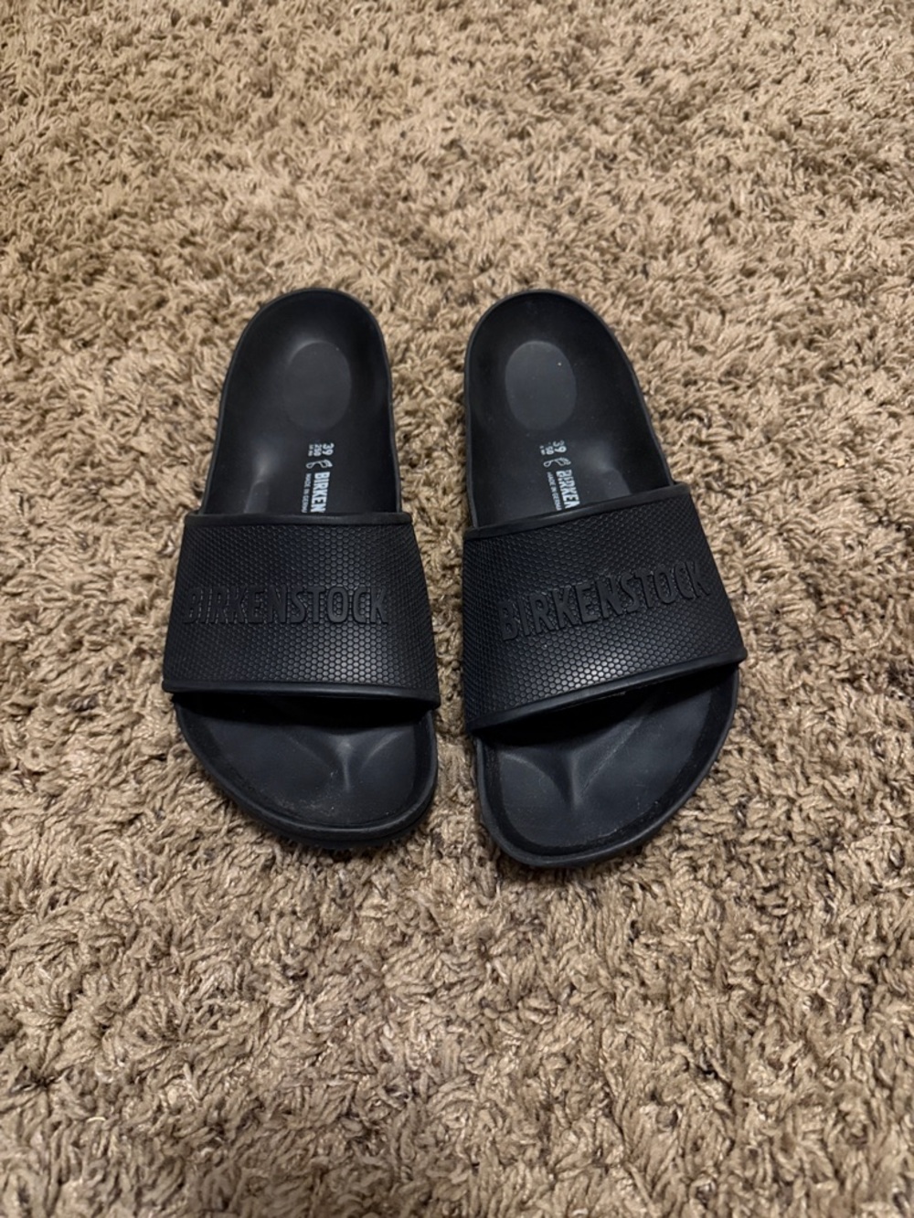 Birkenstock Black Slide Sandals with Molded Footbed